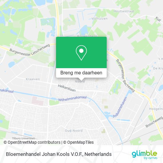 Bloemenhandel Johan Kools V.O.F. kaart