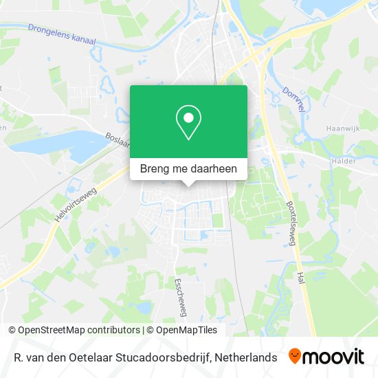 R. van den Oetelaar Stucadoorsbedrijf kaart