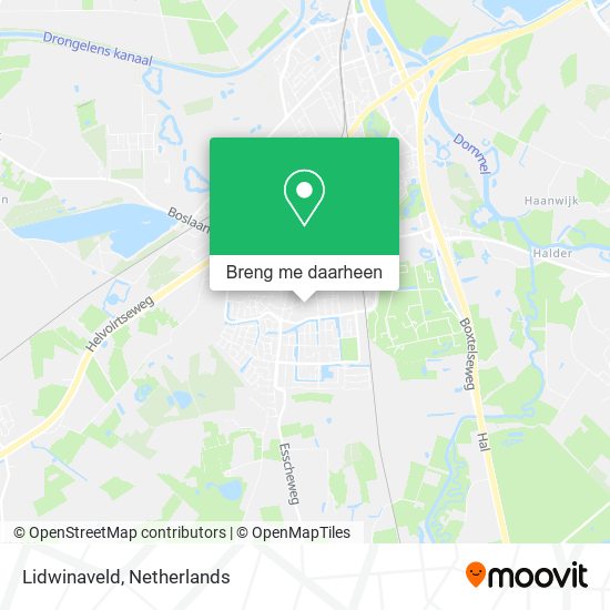 Lidwinaveld kaart