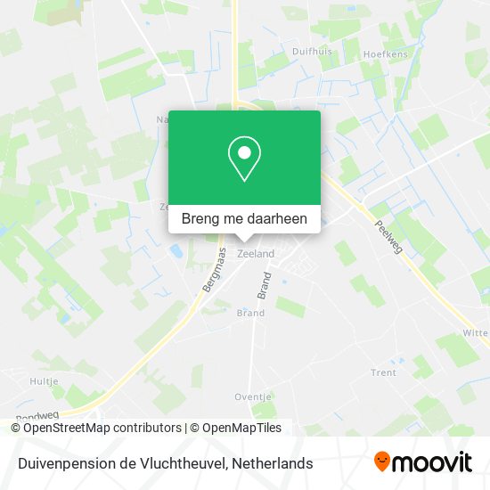 Duivenpension de Vluchtheuvel kaart