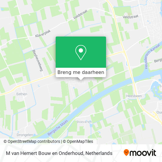 M van Hemert Bouw en Onderhoud kaart