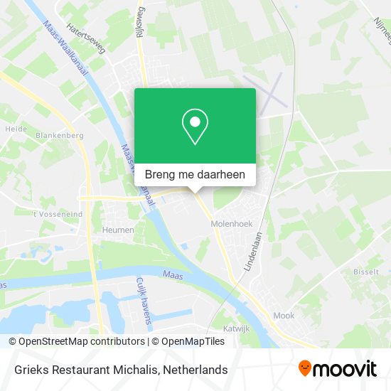 Grieks Restaurant Michalis kaart