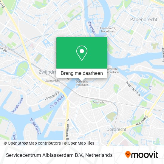 Servicecentrum Alblasserdam B.V. kaart