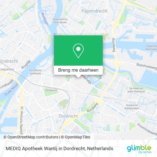 MEDIQ Apotheek Wantij in Dordrecht kaart
