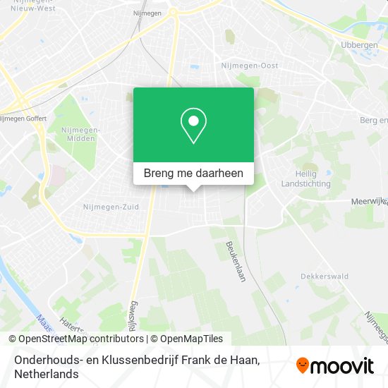 Onderhouds- en Klussenbedrijf Frank de Haan kaart