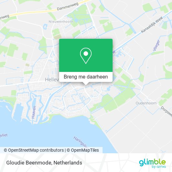 Gloudie Beenmode kaart