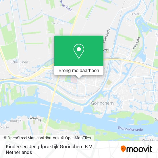 Kinder- en Jeugdpraktijk Gorinchem B.V. kaart