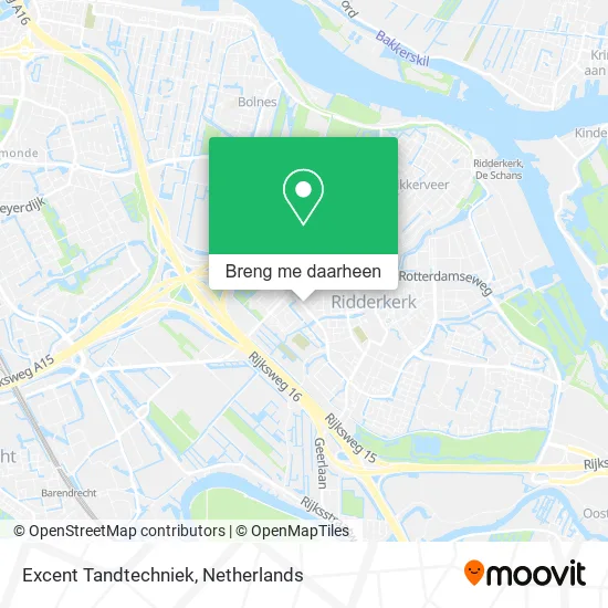 Excent Tandtechniek kaart
