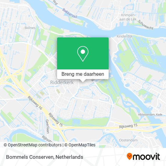 Bommels Conserven kaart