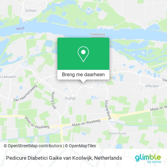 Pedicure Diabetici Gaike van Koolwijk kaart