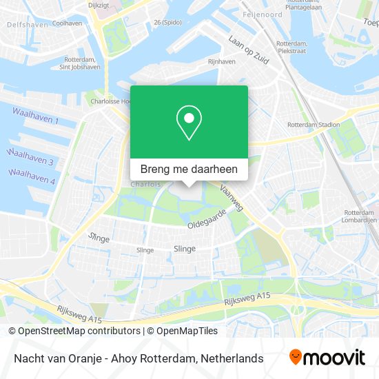 Nacht van Oranje - Ahoy Rotterdam kaart