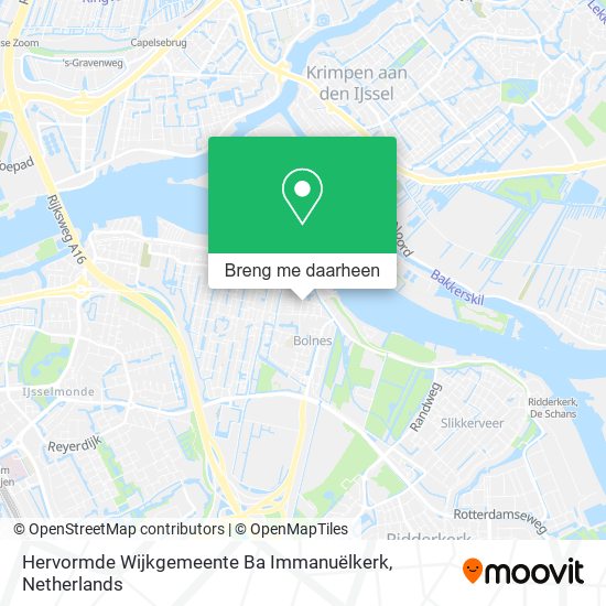 Hervormde Wijkgemeente Ba Immanuëlkerk kaart