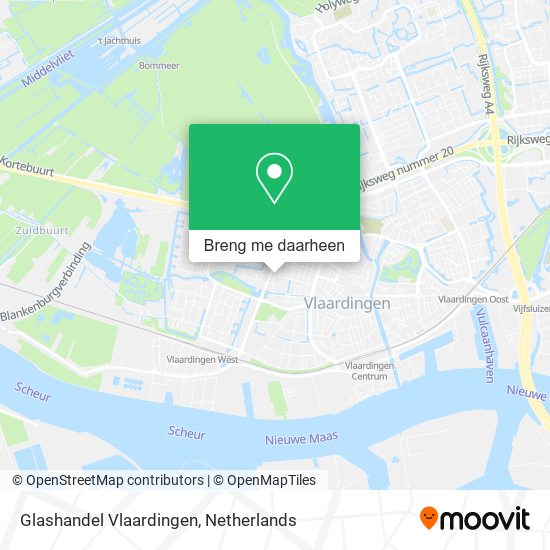 Glashandel Vlaardingen kaart