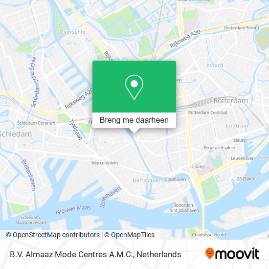 B.V. Almaaz Mode Centres A.M.C. kaart