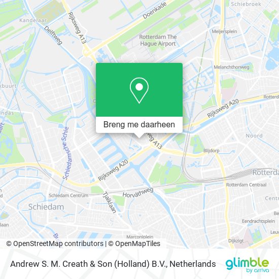 Andrew S. M. Creath & Son (Holland) B.V. kaart