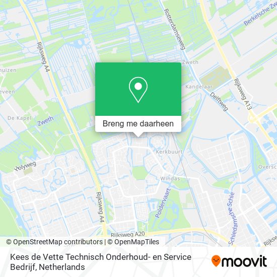 Kees de Vette Technisch Onderhoud- en Service Bedrijf kaart