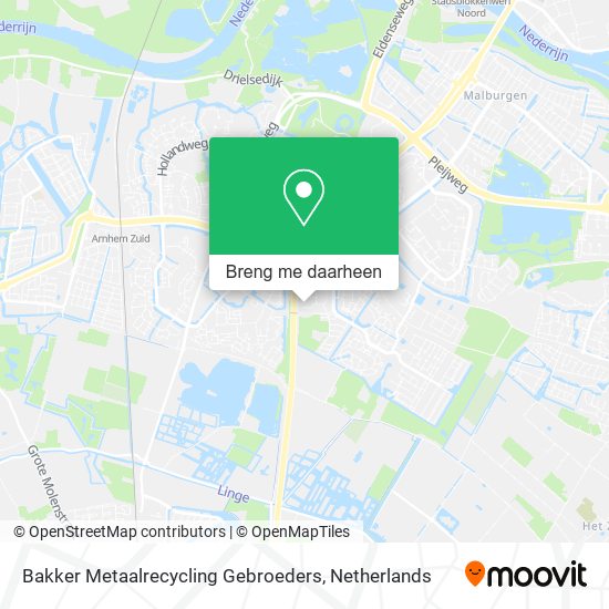 Bakker Metaalrecycling Gebroeders kaart