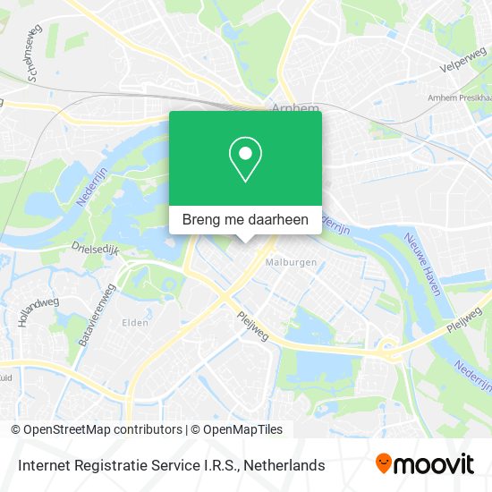 Internet Registratie Service I.R.S. kaart