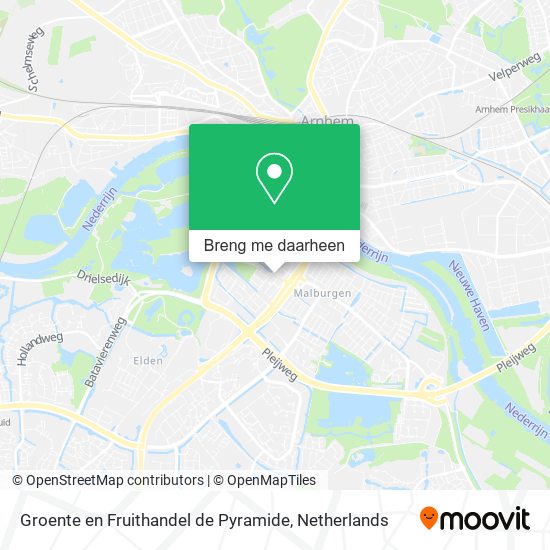 Groente en Fruithandel de Pyramide kaart