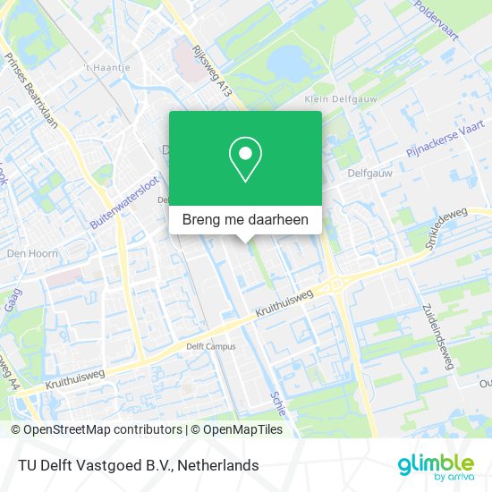 TU Delft Vastgoed B.V. kaart