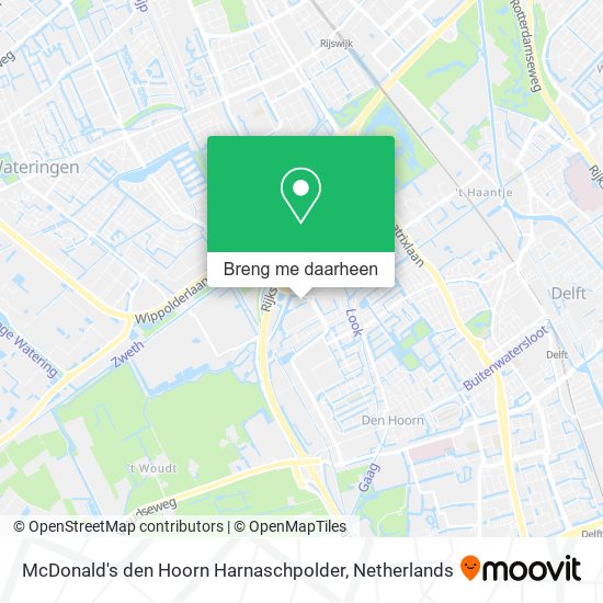 McDonald's den Hoorn Harnaschpolder kaart