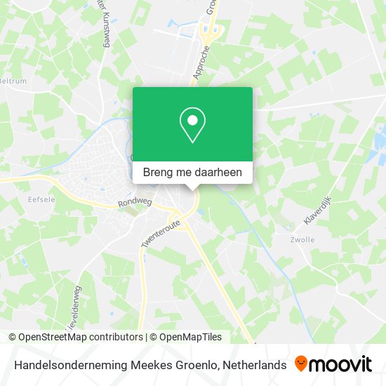 Handelsonderneming Meekes Groenlo kaart