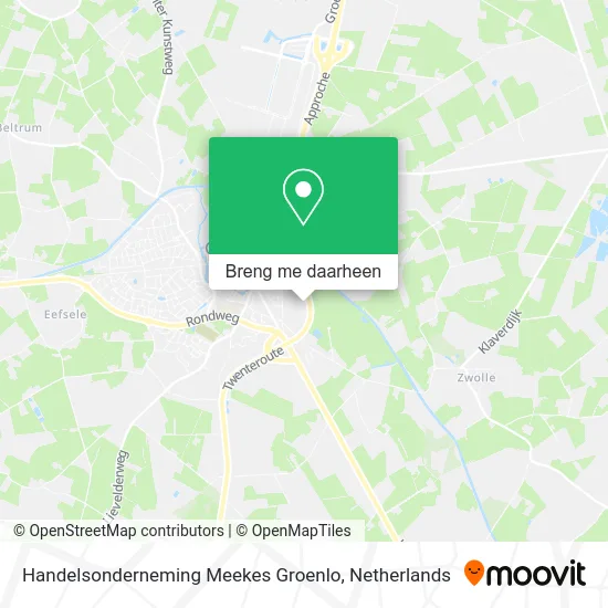 Handelsonderneming Meekes Groenlo kaart