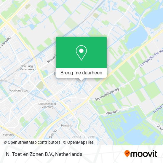 N. Toet en Zonen B.V. kaart