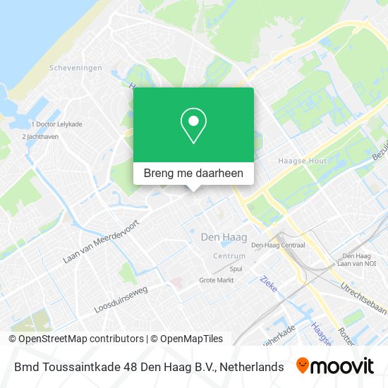 Bmd Toussaintkade 48 Den Haag B.V. kaart