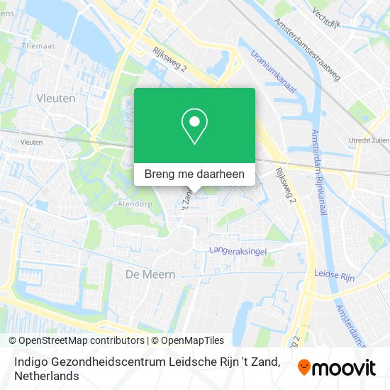 Indigo Gezondheidscentrum Leidsche Rijn 't Zand kaart