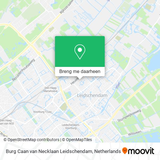 Burg Caan van Necklaan Leidschendam kaart