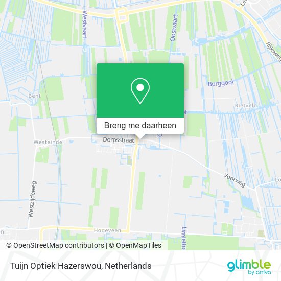 Tuijn Optiek Hazerswou kaart