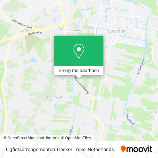 Ligfietsarrangementen Treeker Treks kaart