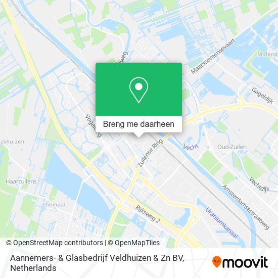 Aannemers- & Glasbedrijf Veldhuizen & Zn BV kaart