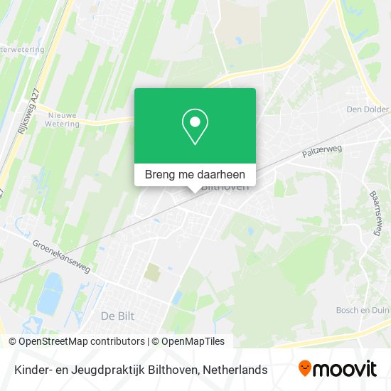 Kinder- en Jeugdpraktijk Bilthoven kaart