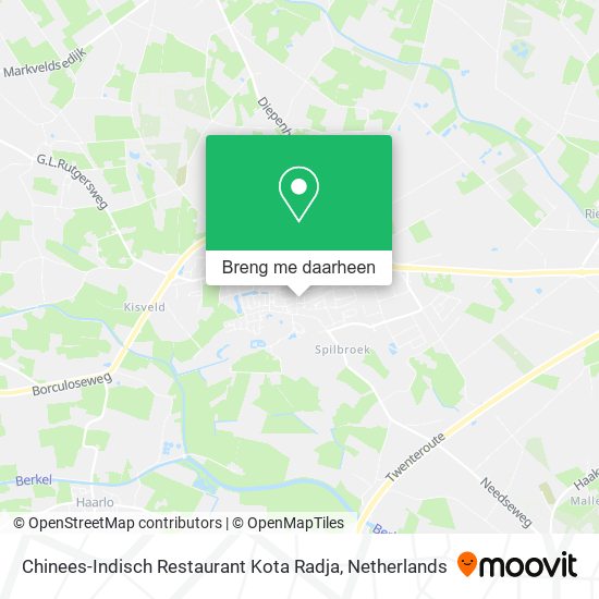 Chinees-Indisch Restaurant Kota Radja kaart