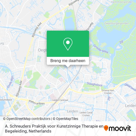 A. Schreuders Praktijk voor Kunstzinnige Therapie en Begeleiding kaart