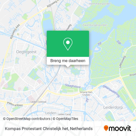 Kompas Protestant Christelijk het kaart
