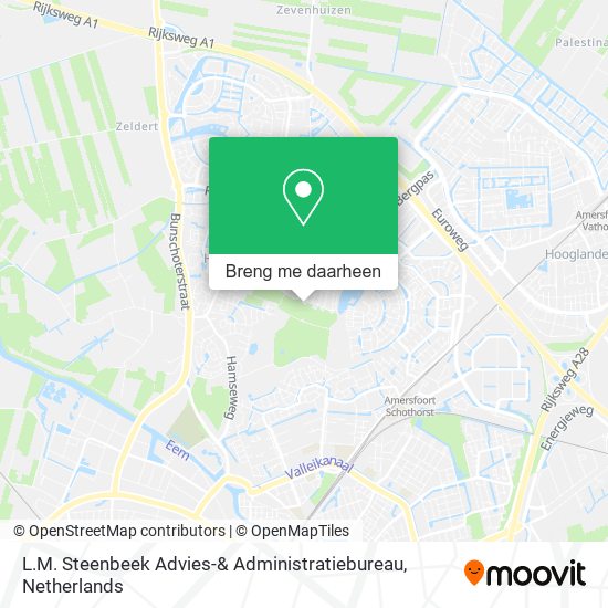 L.M. Steenbeek Advies-& Administratiebureau kaart