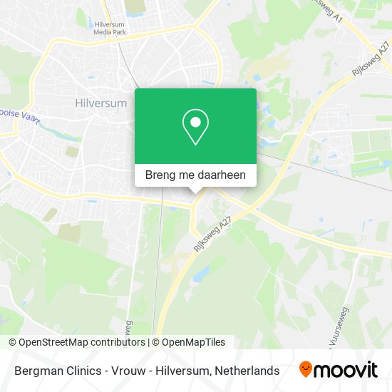 Bergman Clinics - Vrouw - Hilversum kaart