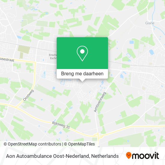 Aon Autoambulance Oost-Nederland kaart