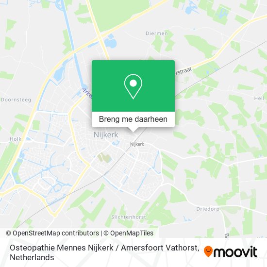 Osteopathie Mennes Nijkerk / Amersfoort Vathorst kaart