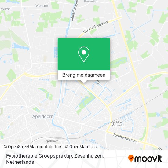 Fysiotherapie Groepspraktijk Zevenhuizen kaart