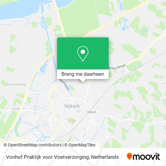 Vonhof Praktijk voor Voetverzorging kaart