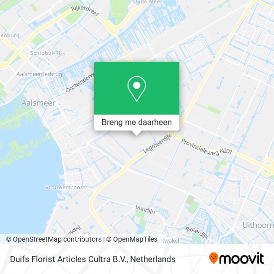 Duifs Florist Articles Cultra B.V. kaart