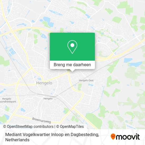 Mediant Vogelkwartier Inloop en Dagbesteding kaart