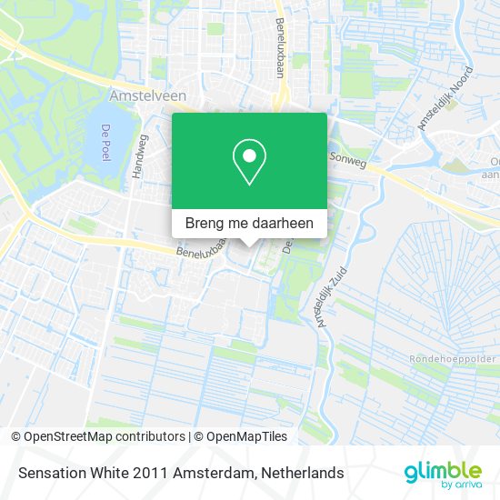 Sensation White 2011 Amsterdam kaart