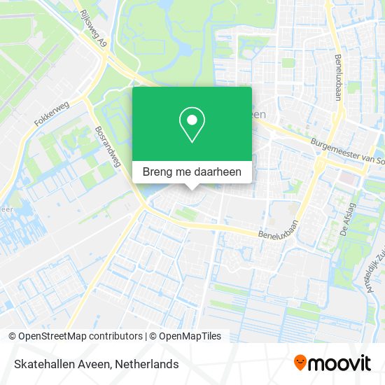Skatehallen Aveen kaart
