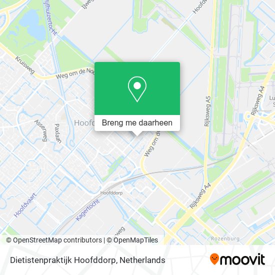 Dietistenpraktijk Hoofddorp kaart