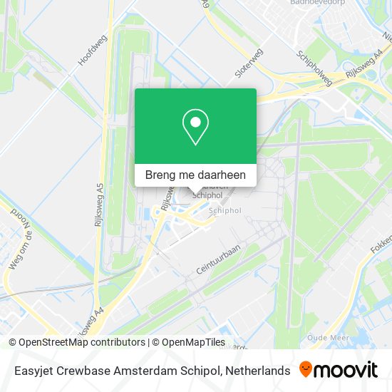 Easyjet Crewbase Amsterdam Schipol kaart